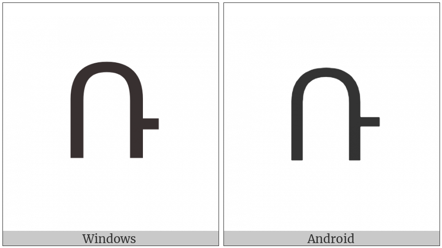 Armenian Capital Letter Ra on various operating systems
