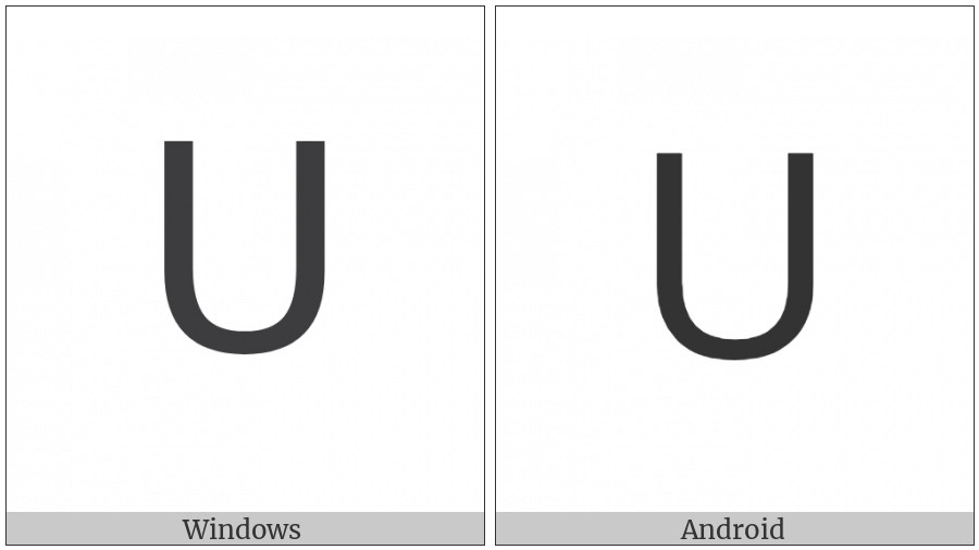 Armenian Capital Letter Seh on various operating systems