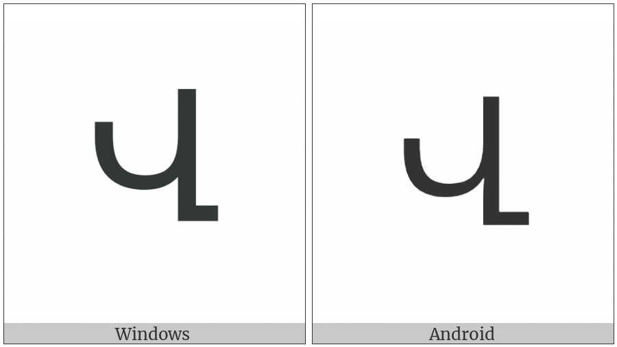 Armenian Capital Letter Vew on various operating systems