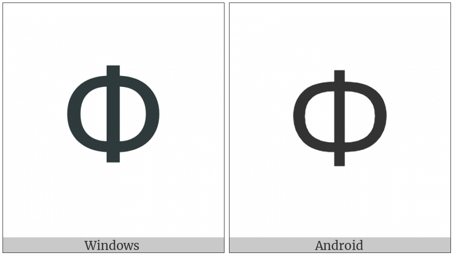 Armenian Capital Letter Piwr on various operating systems