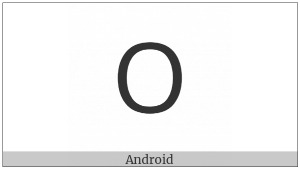 Armenian Capital Letter Oh on various operating systems