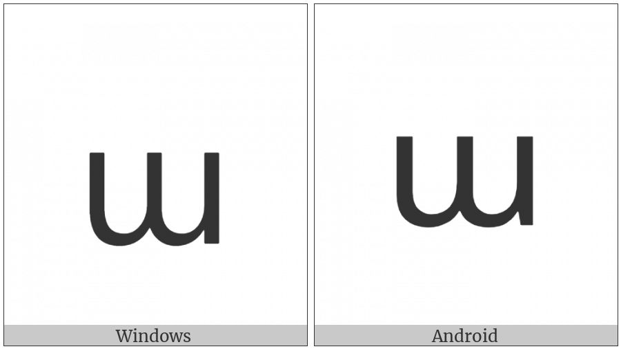 Armenian Small Letter Ayb on various operating systems