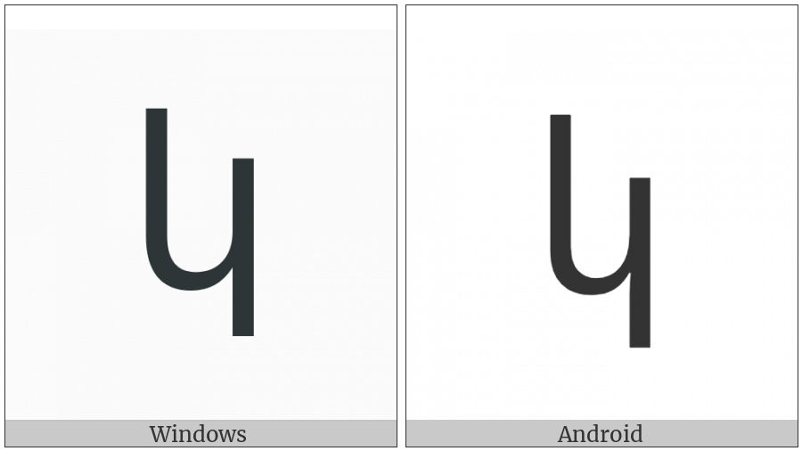 Armenian Small Letter Ken on various operating systems