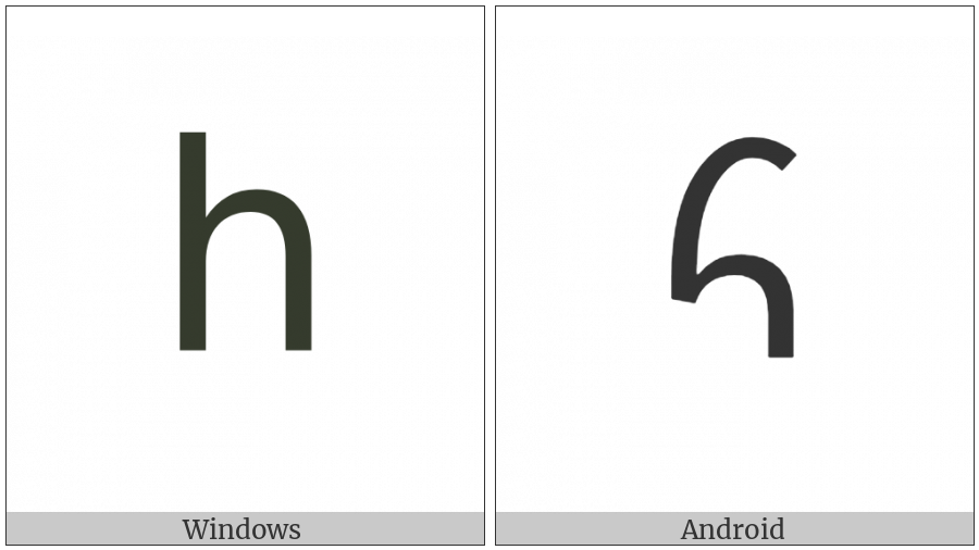 Armenian Small Letter Ho on various operating systems