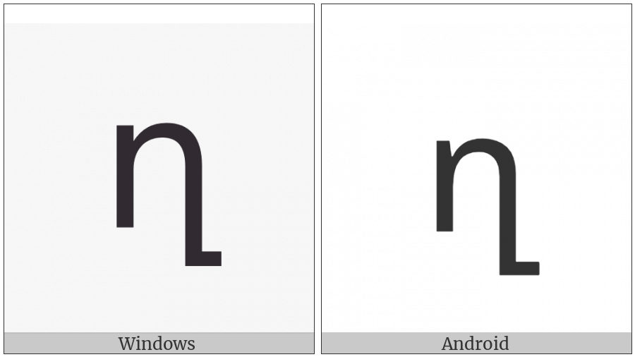 Armenian Small Letter Ghad on various operating systems