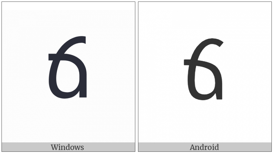 Armenian Small Letter Cheh on various operating systems