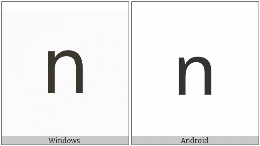 Armenian Small Letter Vo on various operating systems