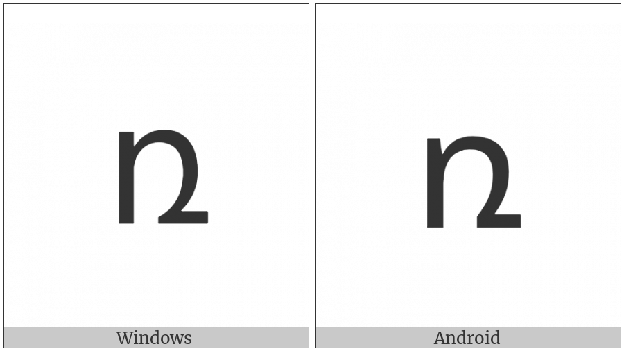 Armenian Small Letter Ra on various operating systems