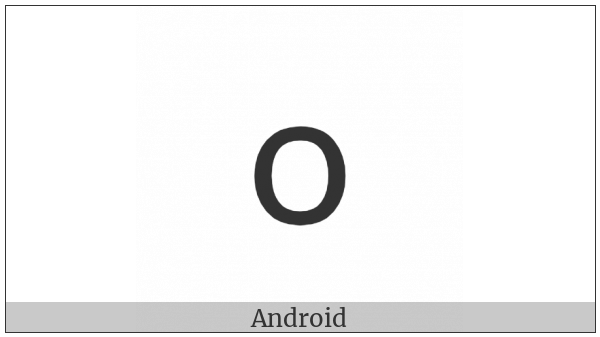 Armenian Small Letter Oh on various operating systems