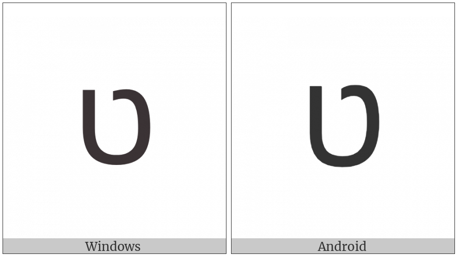 Hebrew Letter Tet on various operating systems