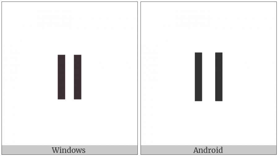Hebrew Ligature Yiddish Double Vav on various operating systems