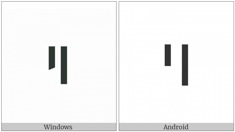 Hebrew Ligature Yiddish Vav Yod on various operating systems