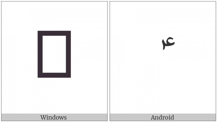 Arabic Sign Alayhe Assallam on various operating systems