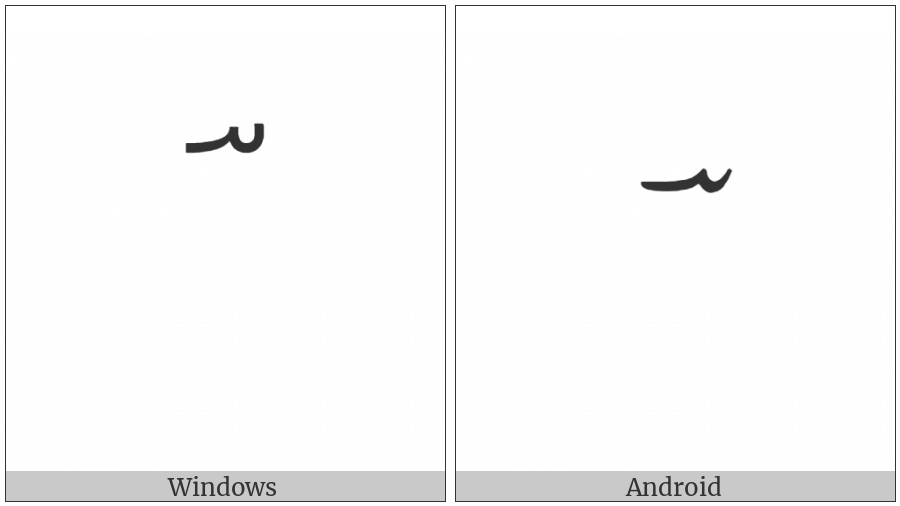 Arabic Sign Takhallus on various operating systems