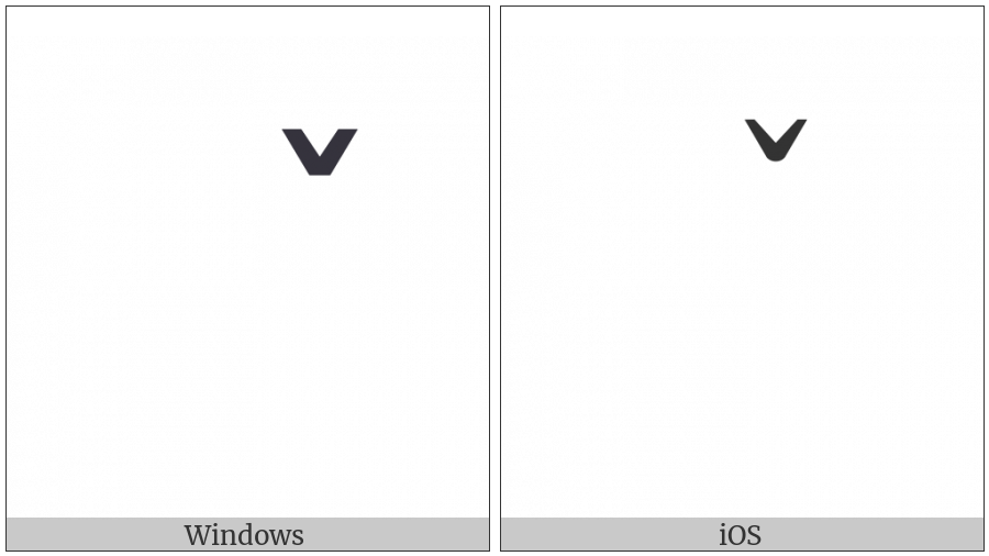 Arabic Vowel Sign Small V Above on various operating systems