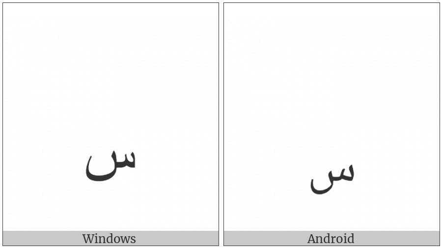 Arabic Small Low Seen on various operating systems