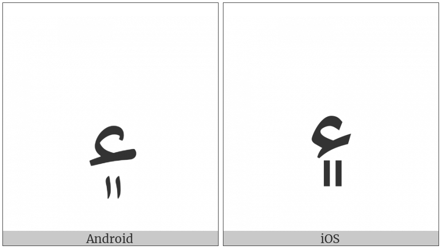 Arabic Sign Sindhi Ampersand on various operating systems