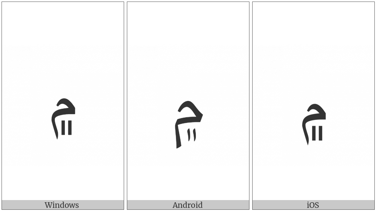 Arabic Sign Sindhi Postposition Men on various operating systems