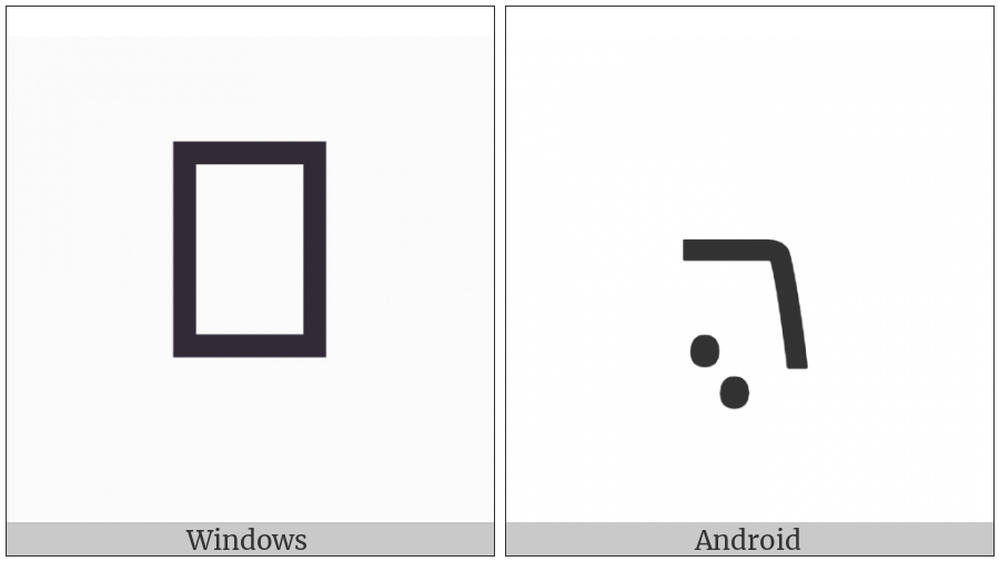 Syriac Letter Persian Dhalath on various operating systems