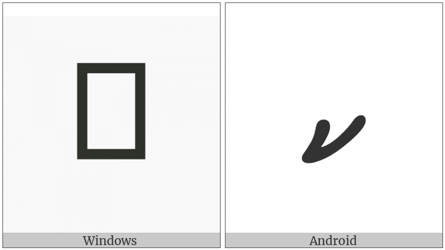Thaana Letter Kaafu on various operating systems