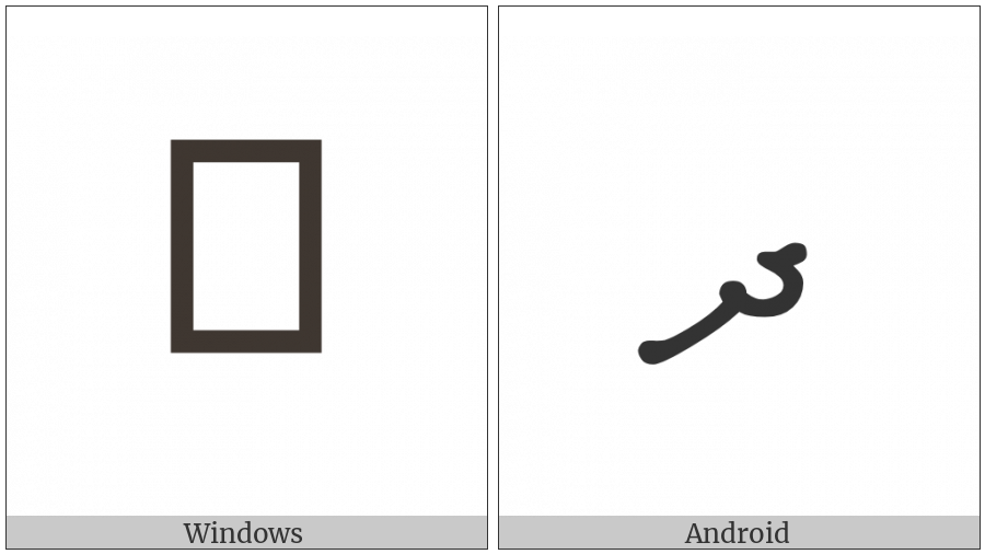 Thaana Letter Dhaalu on various operating systems