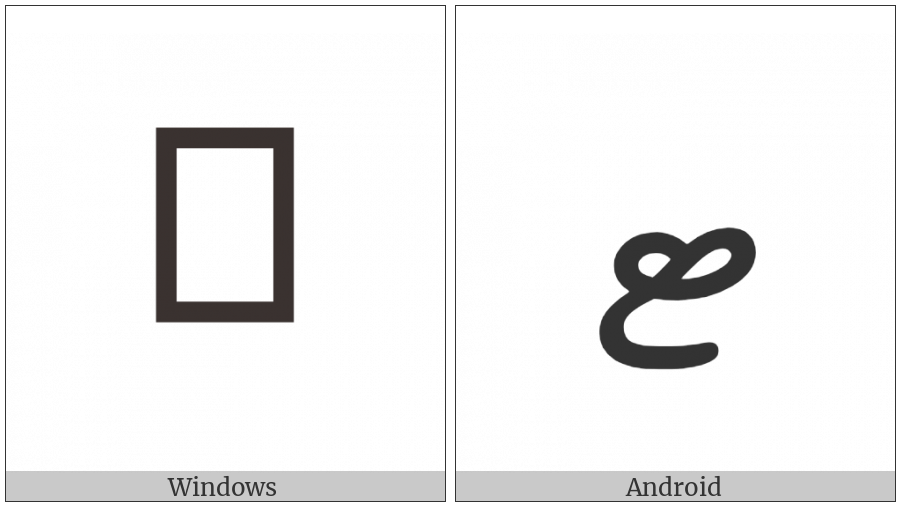 Thaana Letter Taviyani on various operating systems