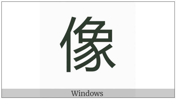 Cjk Compatibility Ideograph-2F80B on various operating systems