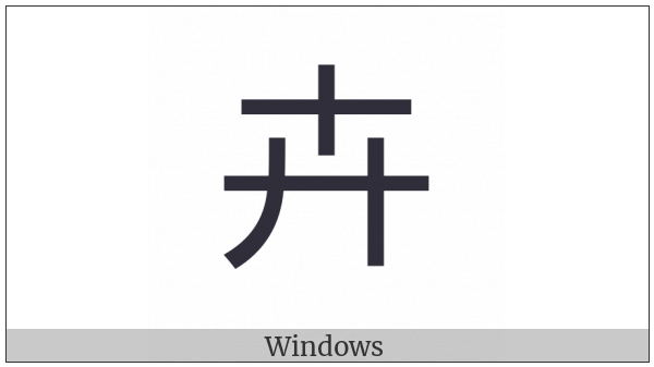 Cjk Compatibility Ideograph-2F82C on various operating systems