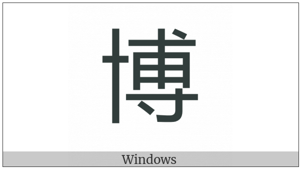 Cjk Compatibility Ideograph-2F82E on various operating systems