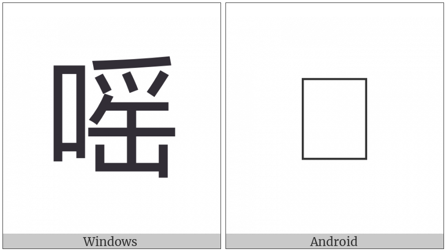 Cjk Compatibility Ideograph-2F84A on various operating systems