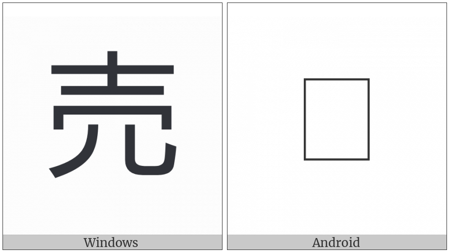 Cjk Compatibility Ideograph-2F85A on various operating systems