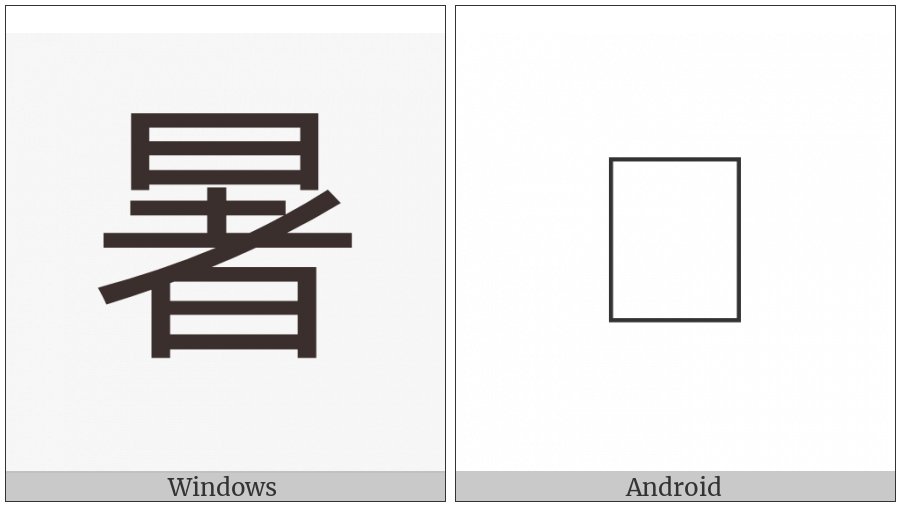 Cjk Compatibility Ideograph-2F8Cf on various operating systems