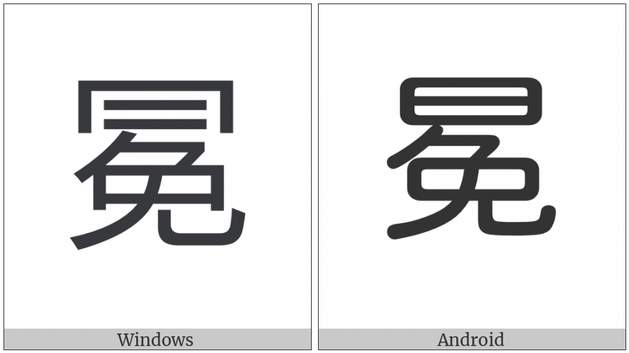 Cjk Compatibility Ideograph-2F8D3 on various operating systems