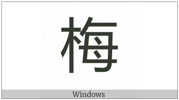 Cjk Compatibility Ideograph-2F8E2 on various operating systems