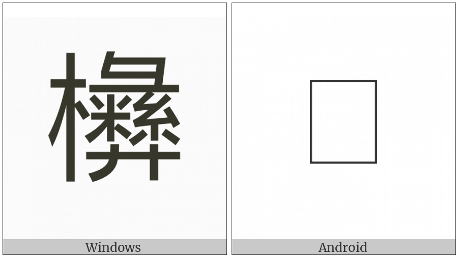Cjk Compatibility Ideograph-2F8Ee on various operating systems