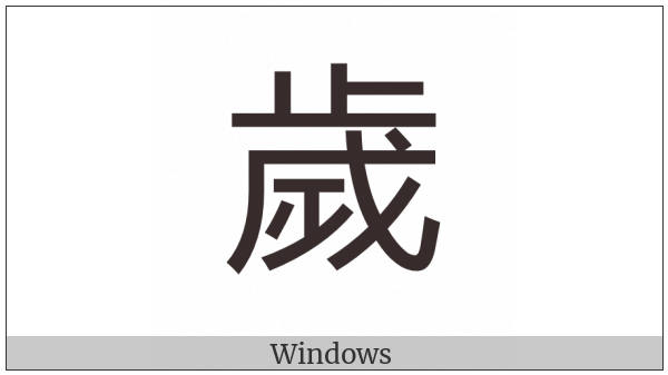 Cjk Compatibility Ideograph-2F8F3 on various operating systems