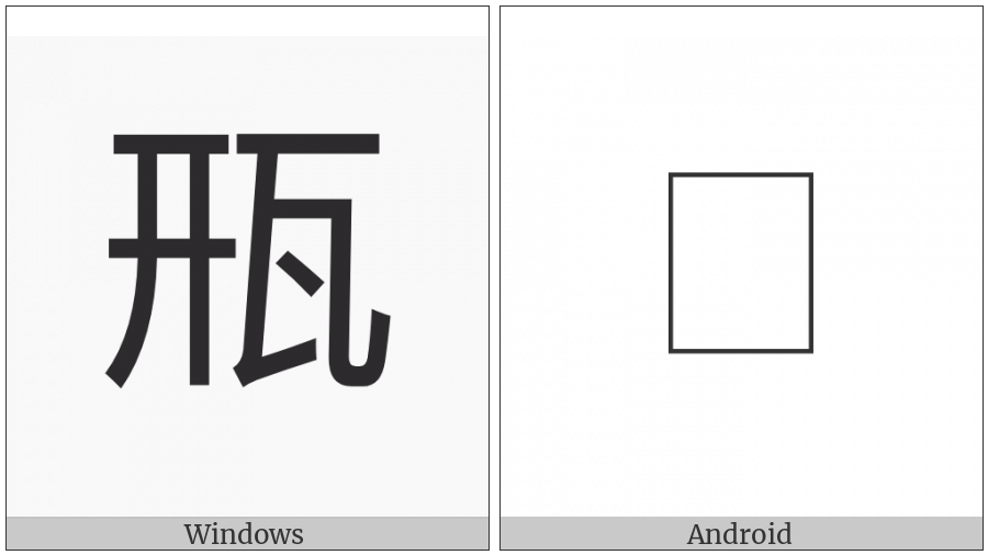 Cjk Compatibility Ideograph-2F933 on various operating systems