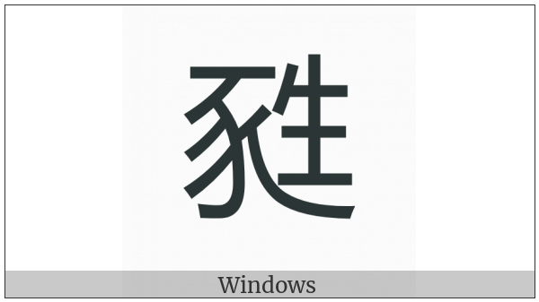 Cjk Compatibility Ideograph-2F934 on various operating systems