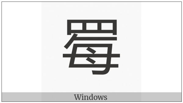 Cjk Compatibility Ideograph-2F974 on various operating systems