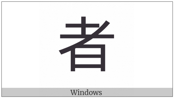 Cjk Compatibility Ideograph-2F97A on various operating systems