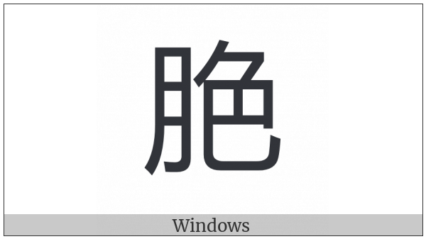 Cjk Compatibility Ideograph-2F983 on various operating systems