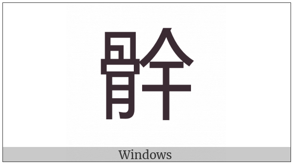 Cjk Compatibility Ideograph-2Fa08 on various operating systems