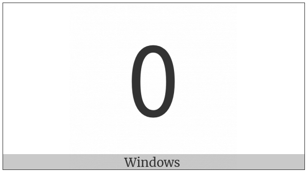 Nko Digit Zero on various operating systems