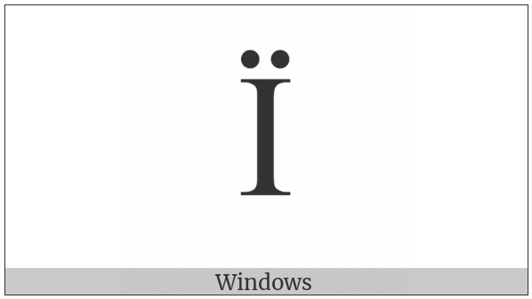Latin Capital Letter I With Diaeresis on various operating systems
