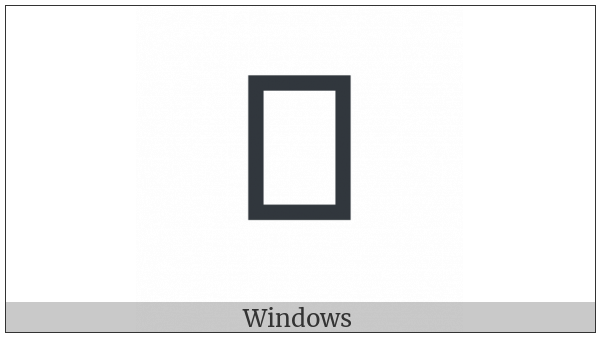 Samaritan Vowel Sign A on various operating systems