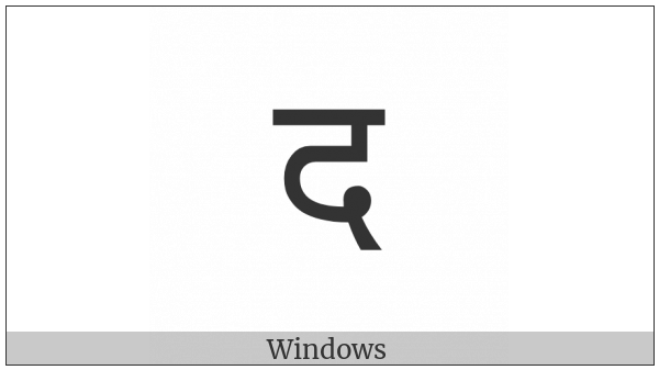 Devanagari Letter Da on various operating systems