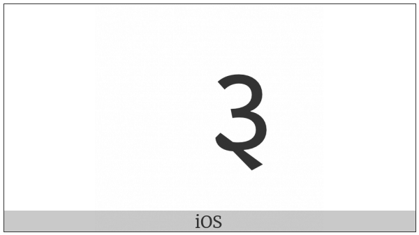 Devanagari Digit Three on various operating systems