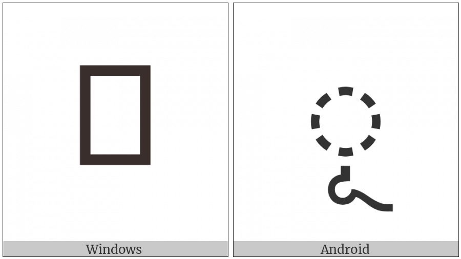 Bengali Vowel Sign Uu on various operating systems