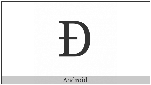Latin Capital Letter D With Stroke on various operating systems