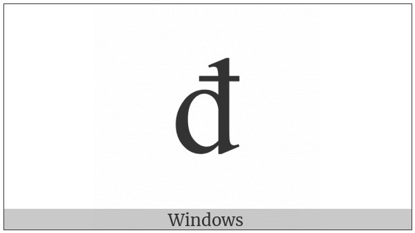 Latin Small Letter D With Stroke on various operating systems
